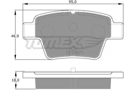 Фото автозапчасти колодки тормозные задние Citroen C4 04-11/ Peugeot 207/307 00-15 TOMEX TX 14-65