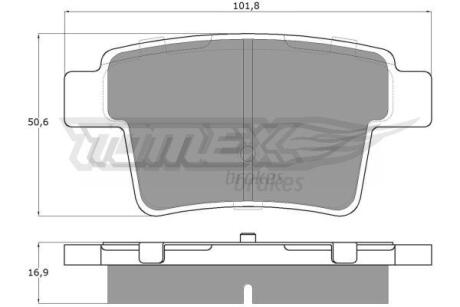 Фото автозапчасти колодки тормозные задние Ford Mondeo 00-07/ Taurus 99-04/ Jaguar X-Type 02-09 TOMEX TX 14-74