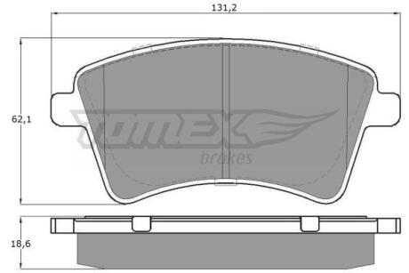 Фото автозапчастини колодки тормозные передние Mercedes Benz W415 12-21/ Renault Kangoo 1.5 dCi 08- TOMEX TX 15-84