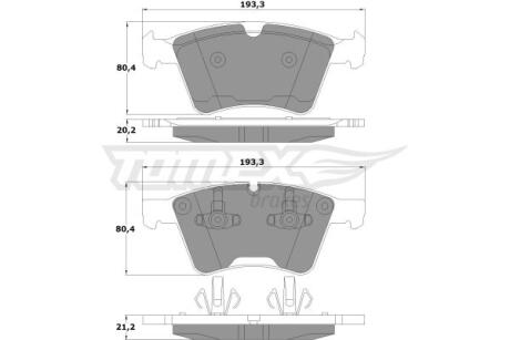 Фото автозапчасти колодки тормозные передние Mercedes Benz X164/W164 06-12/ W251 07-14 TOMEX TX 16-32