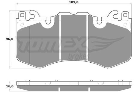 Фото автозапчастини колодки тормозные передние Land Rover Defender 19-/ Discovery V 16-/ Range Rover III/IV 02- / Range Rover Sport 05- TOMEX TX 17-07