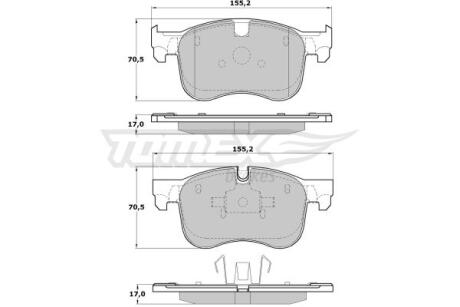 Фото автозапчастини колодки тормозные передние Citroen C4 Picasso/C4 Grand Picasso 13-/ Peugeot 308 13-21 TOMEX TX 17-29 (фото 1)