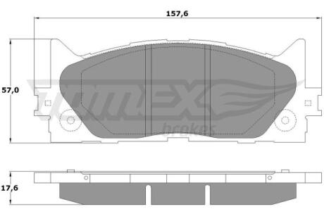 Фото автозапчасти колодки тормозные передние Toyota Avalon 05-18/ Camry 01-18/ Lexus ES 06-18 TOMEX TX 17-59