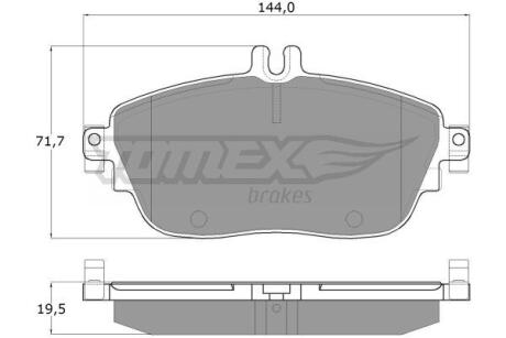 Фото автозапчасти колодки тормозные передние Mercedes Benz X117 15-19/ X156 11-22/ W176 11-18/ W242/W246 11-18/ Infiniti 15- TOMEX TX 18-06 (фото 1)