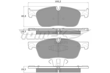 Фото автозапчастини колодки тормозные передние Jaguar E-Pace 17-/ Land Rover Discovery Sport 14-/ Range Rover Evoque 11- TOMEX TX 18-15 (фото 1)