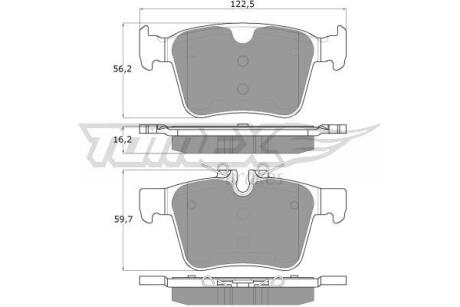 Фото автозапчасти колодки тормозные задние Jaguar F-Pace/XE/XF 15-/ LandRover Discovery Sport 14-/ Range Rover Evoque 11-/ Volvo V60/XC60 17-/ V90/XC90 14- TOMEX TX 18-16 (фото 1)