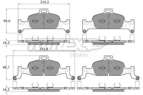 Фото автозапчасти колодки тормозные передние Audi A4/A5/A6/A7/Q5 15- TOMEX TX 18-22