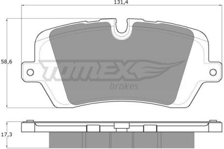 Фото автозапчасти колодки тормозные задние LandRover Defender 19-/ Discovery 16-/ RangeRover IV/Sport 12- TOMEX TX 18-34 (фото 1)