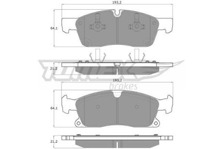 Фото автозапчастини колодки тормозные передние Mercedes Benz W166/X166 11-19/ C292 15-19 TOMEX TX 19-28