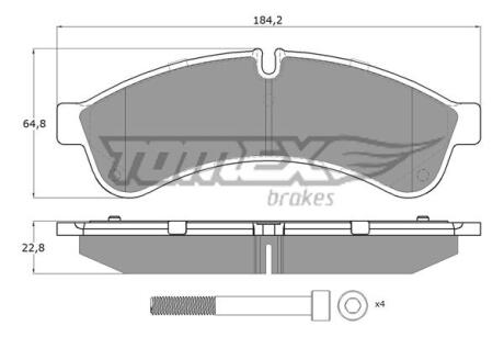 Фото автозапчасти колодки тормозные задние Iveco Daily 06- TOMEX TX 19-30