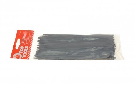 Набір стяжок пластикових 2,5x200 mm 100 од. (чорна) Top tools 44E958 (фото 1)