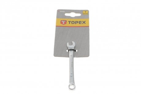 Ключ рожково-накидный 7 mm L-100 mm Topex 35D381 (фото 1)