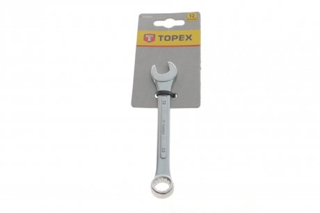 Ключ ріжково-накидний 12 mm L-140 mm Topex 35D384 (фото 1)
