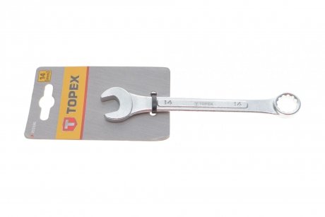 Ключ рожково-накидный 14 mm L-160 mm Topex 35D386 (фото 1)