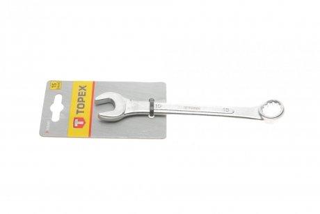 Ключ комбинированный (15mm) (L=175mm) Topex 35D387 (фото 1)