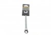 Ключ рожково-накидный с трещоткой 12 mm 48 зуб. L-165 mm Topex 35D747 (фото 1)