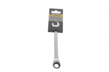 Ключ рожково-накидный с трещоткой 12 mm 48 зуб. L-165 mm Topex 35D747 (фото 1)