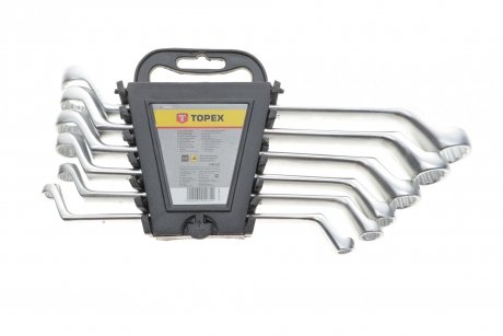 Набор ключей накидных изогнутых (8шт) (6x7-16x17mm) Topex 35D855