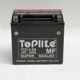 Фото автозапчасти мотоакумулятор TOPLITE YTX14-BS