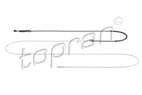 Трос привода дроссельной заслонки (длина 3670мм) Volkswagen TRANSPORTER III 1.6D/1.7D 01.81-07.92 TOPRAN 103302 (фото 1)