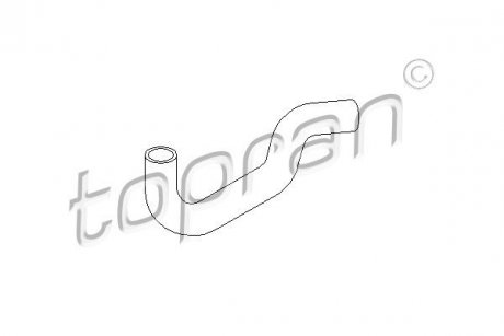 Шланг резиновый системы охлаждения Выхлоп/ниж Volkswagen PASSAT 1.6D-2.0 04.88-05.97 TOPRAN 103 448 (фото 1)