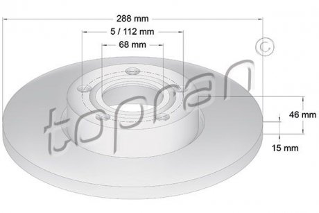 Гальмiвнi диски TOPRAN 103755 (фото 1)