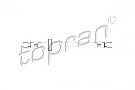 Фото автозапчасти тормозной шланг, задний левая (длина 220мм, M10x1/M10x1) AUDI 80 B2, 80 B3, 90 B3 1.3-2.3 08.78-10.91 TOPRAN 104 162 546