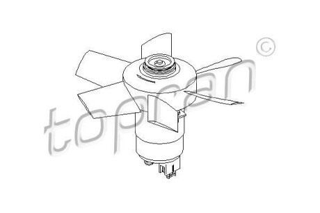 Фото автозапчасти вентилятор радіатора TOPRAN 107721