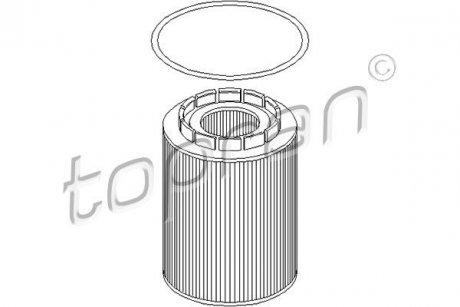 Фото автозапчасти масляный фильтр MERCEDES V(638/2); AUDI Q7; FORD GALAXY I; PORSCHE CAYENNE; Volkswagen GOLF III, PASSAT B3/B4, PASSAT B5, PASSAT B5.5, SHARAN, TOUAREG, TRANSPORTER IV, TRANSPORTER V, VENTO 2.3-3.6 06.91- TOPRAN 107757