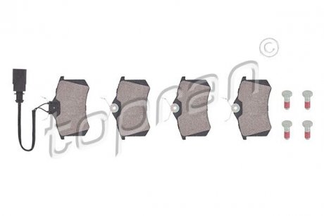 Комплект задних тормозных колодок SEAT ALHAMBRA; Volkswagen SHARAN 1.8-2.0LPG 09.95-03.10 TOPRAN 109 475 (фото 1)