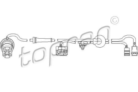 Фото автозапчасти датчик ABS задний левый AUDI A6 C5 1.8-3.0 01.97-01.05 TOPRAN 110488