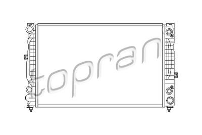 Фото автозапчасти радиатор двигателя AUDI A4 B5, A4 B6, A4 B7, A6 C5, ALLROAD C5; SEAT EXEO, EXEO ST; SKODA SUPERB I; Volkswagen PASSAT B5, PASSAT B5.5 1.6-4.0 01.95-05.13 TOPRAN 112294 (фото 1)