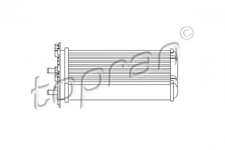 Радиатор печки (235x157x42) Volkswagen TRANSPORTER IV 1.9D-2.8 07.90-06.03 TOPRAN 112332 (фото 1)