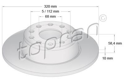 Фото автозапчасти brake Disc TOPRAN 117600