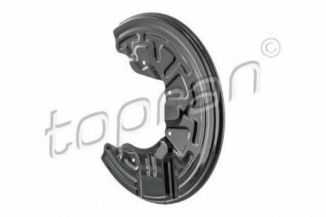 Верхняя часть защиты тормозного диска передняя правая диаметр 345мм AUDI A4 1.6-3.2 11.00-06.08 TOPRAN 117978