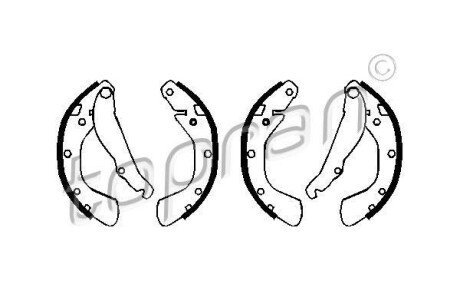 Фото автозапчасти гальмівні колодки (набір) TOPRAN 202459