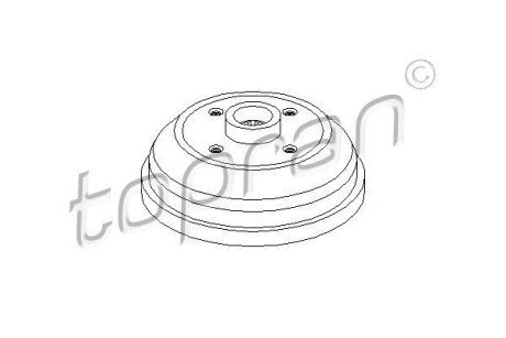 Фото автозапчасти гальмівний барабан TOPRAN 205485