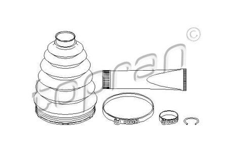 Фото автозапчасти пильовик привідного валу (набір) TOPRAN 207495