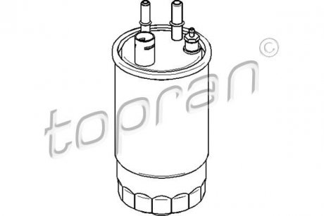 Топливный фильтр FIAT DOBLO, DOBLO/MINIVAN, FIORINO/MINIVAN, GRANDE PUNTO, PUNTO, PUNTO EVO; FORD KA 1.3D/1.9D 10.01- TOPRAN 304035 (фото 1)
