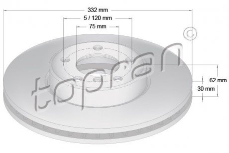 Гальмівний диск TOPRAN 501190