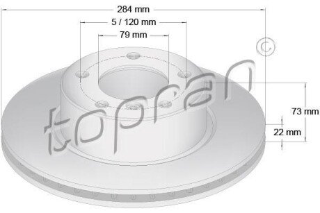 Фото автозапчасти диск гальмівний TOPRAN 501710