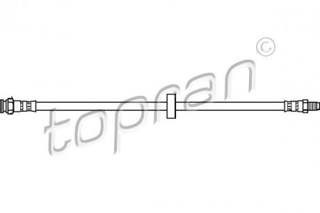 Гальмівний шланг, зад ліва/права (довжина 382мм, M10x1/M10x1) CITROEN JUMPER; PEUGEOT BOXER 1.9D-2.8D 02.94- TOPRAN 720918 (фото 1)