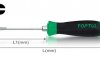 Фото автозапчасти отвертка (шлицевая) плоская, размер отвертки (мм): 5,5 мм, стандартная; с шестигранным лезвием, длина: 100 мм, общая длина: 215 мм, ручка: нескользящая / для ударов, лезвие: черное / для использования с Toptul FAGB5E10 (фото 2)