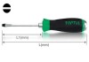 Фото автозапчасти отвертка (шлицевая) плоская, размер отвертки (мм): 5,5 мм, стандартная; с шестигранным лезвием, длина: 100 мм, общая длина: 215 мм, ручка: нескользящая / для ударов, лезвие: черное / для использования с Toptul FAGB5E10 (фото 6)