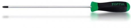 Отвертка (звездообразная) Phillips, размер: PH2, очень длинная, длина: 300 мм, общая длина: 415 мм, ручка: нескользящая, лезвие: черное/закаленное/магнитное Toptul FBCB0230