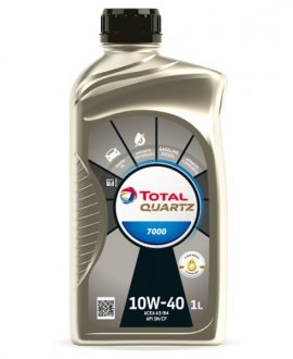 Масло моторное полусинтетическое "QUARTZ 7000 10W-40", 1 л (214110) TOTAL 216674 (фото 1)
