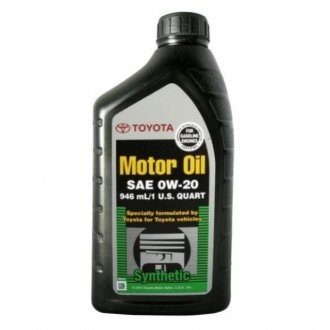 Моторное масло MOTOR OIL 0W-20 TOYOTA 002790WQTE (фото 1)