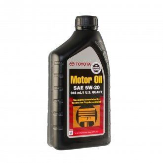 Оригінал моторне масло синтетика 5W-20 0.946 L TOYOTA 00279-1QT20 (фото 1)