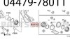 Фото автозапчасти оригинальный ремкомплект задних суппортов суппорта NX 04479-78011 0447978010 04479-78010 TOYOTA 0447978011 (фото 2)