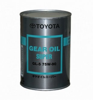 Трансмиссионное масло (1L+) SAE 75W90 API GL-5 TOYOTA 08885-02106 (фото 1)